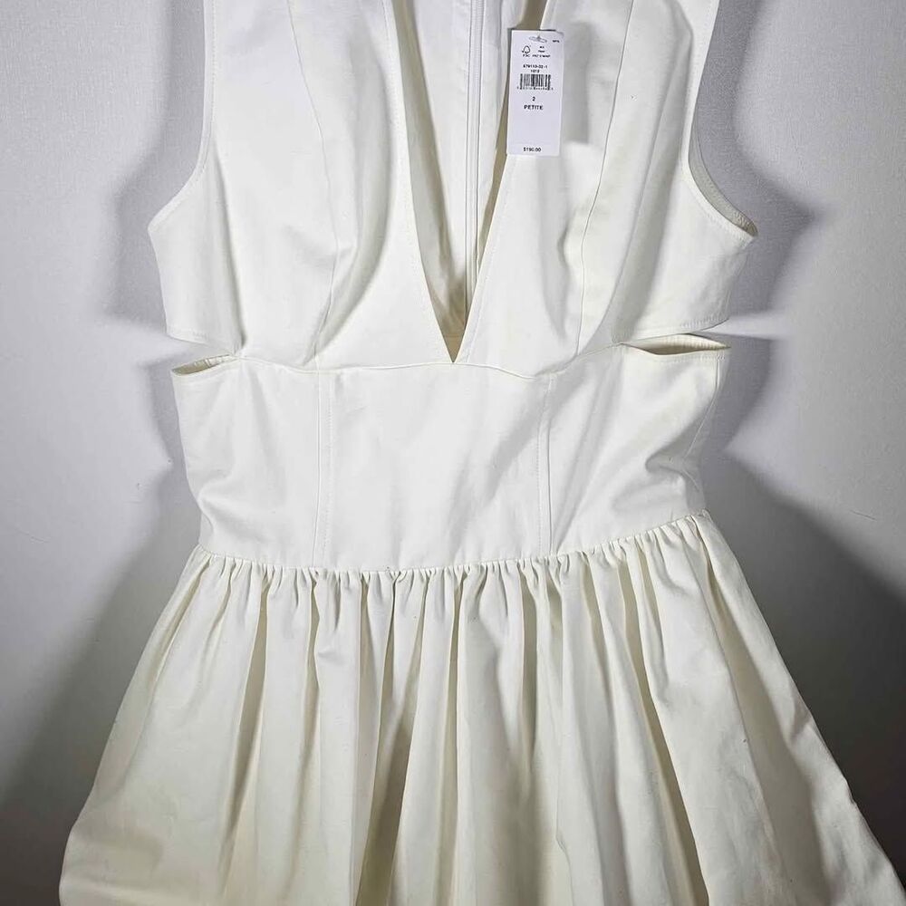 NEW Banana Republic ANISA CUT-OUT MINI White DRESS - Size Women's 2